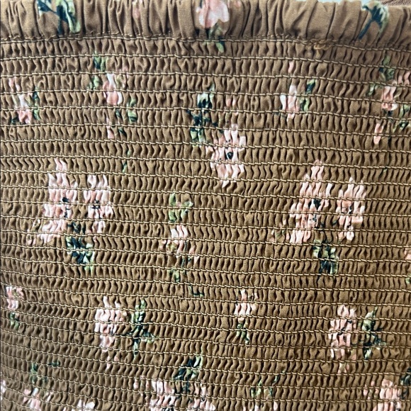 Free People Brown Floral bustier Crop Top sz M - Picture 7 of 10